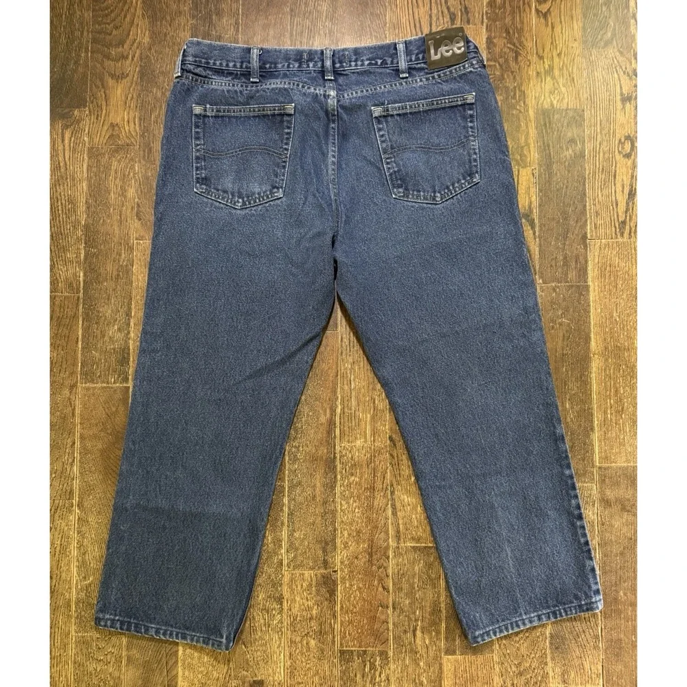 Lee Regular Fit Straight Leg Jeans Mens 38x24.5 Blue Excellent‎ Mid Rise Cotton